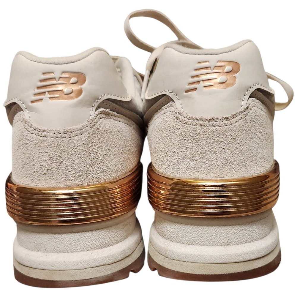 New Balance 574 WL574COS Women's Size 9.5 Sneakers Gold Beige Suede Shoes Retro - Picture 5 of 8